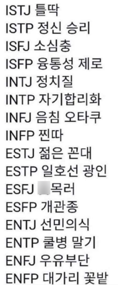 mbti 성격유형검사 infj 파기 16