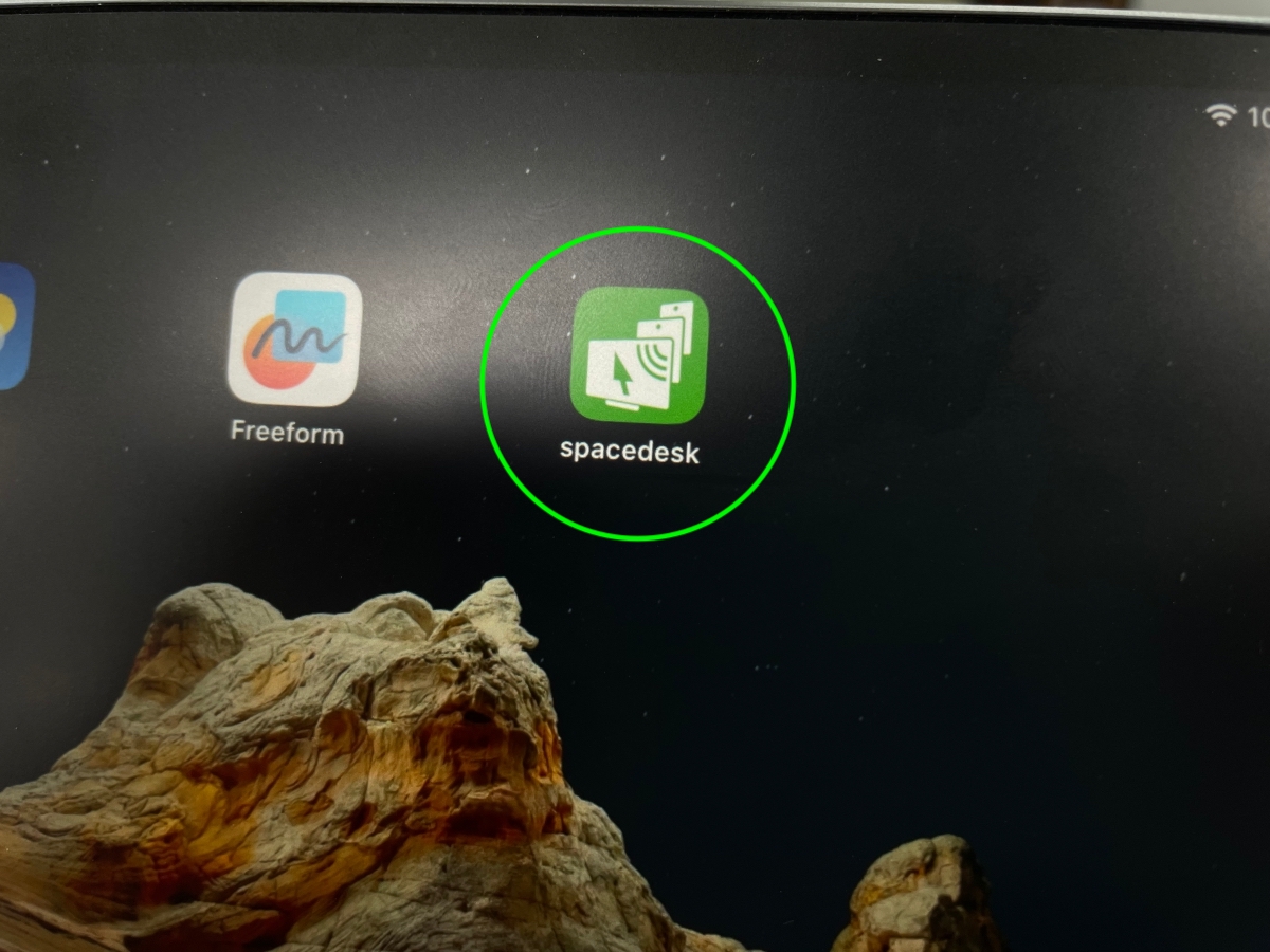 아이패드에서 space desk 선택