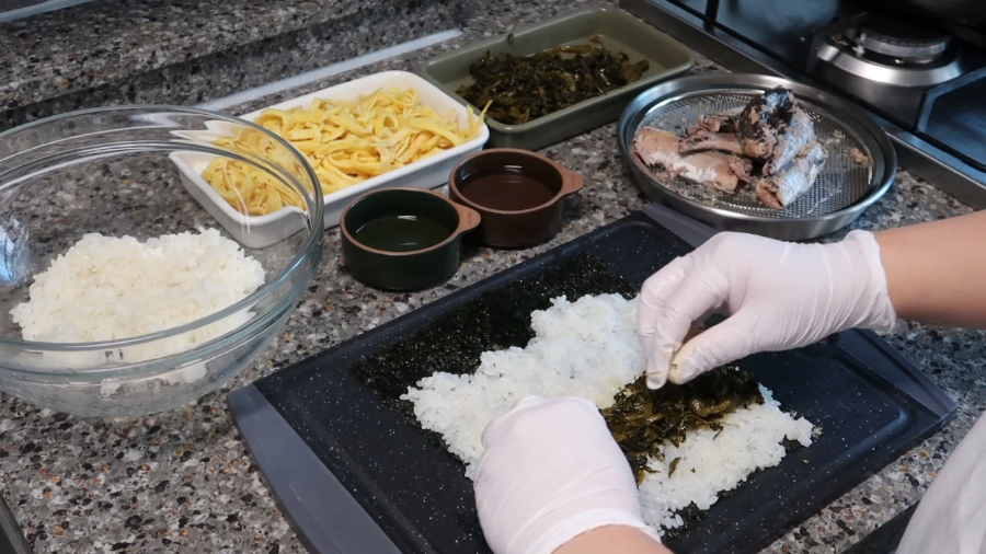 갓절임 꽁치김밥 황금레시피