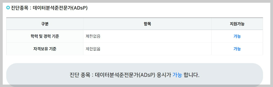 ADsP-응시조건