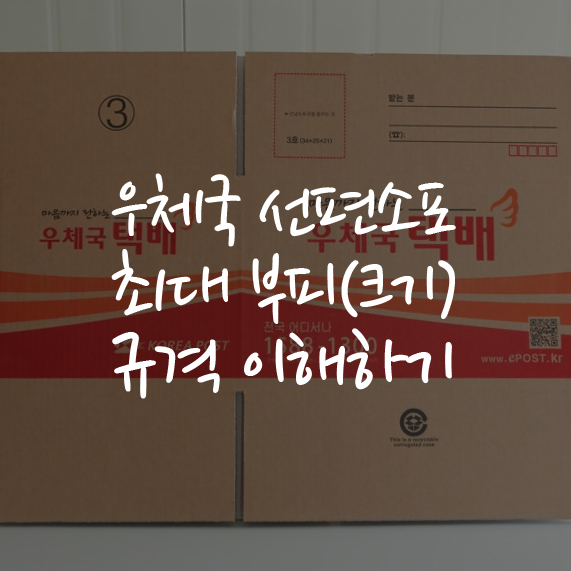  우체국 선편소포 최대 부피(크기) 규격 이해하기