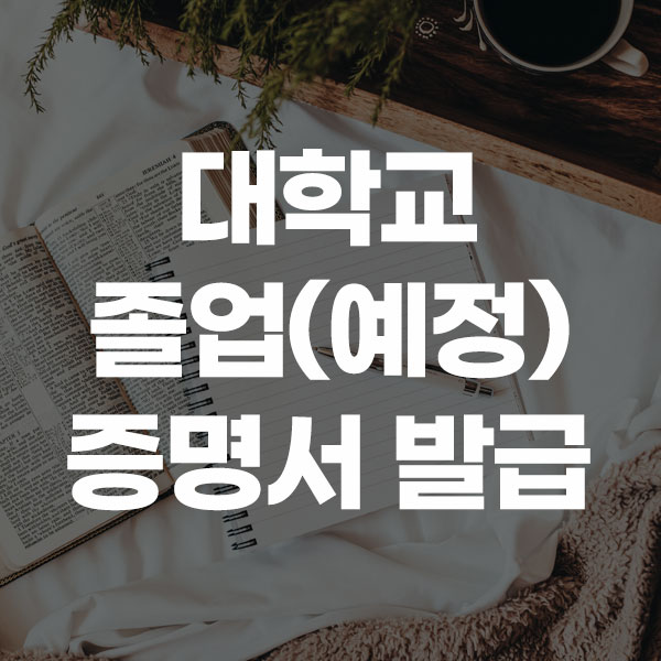 대학교 졸업(예정) 증명서 발급