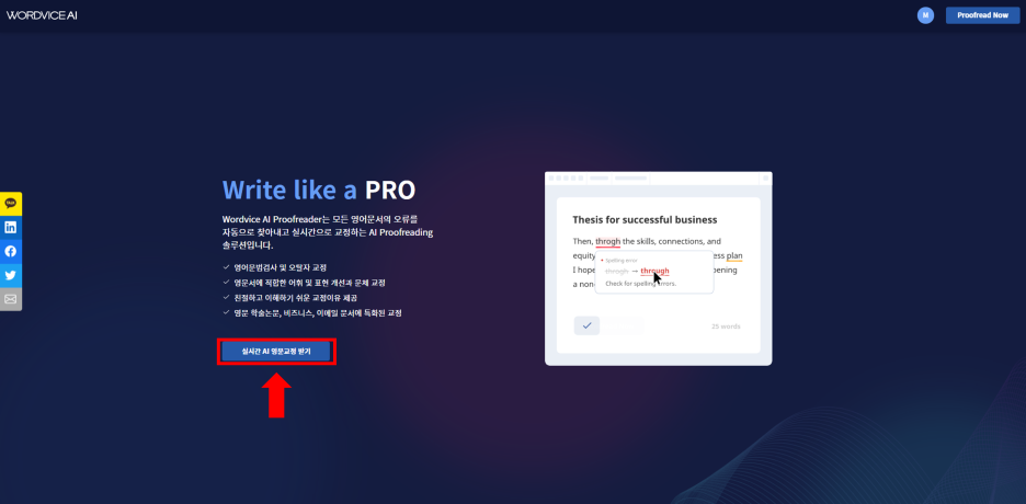  실시간 영어 문법 검사기 워드바이스 AI 소개(Wordvice AI)