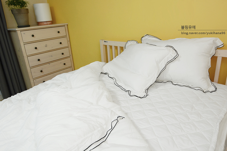 화이트 침구로 침실 장식 에어 룸 이불 세트, 13