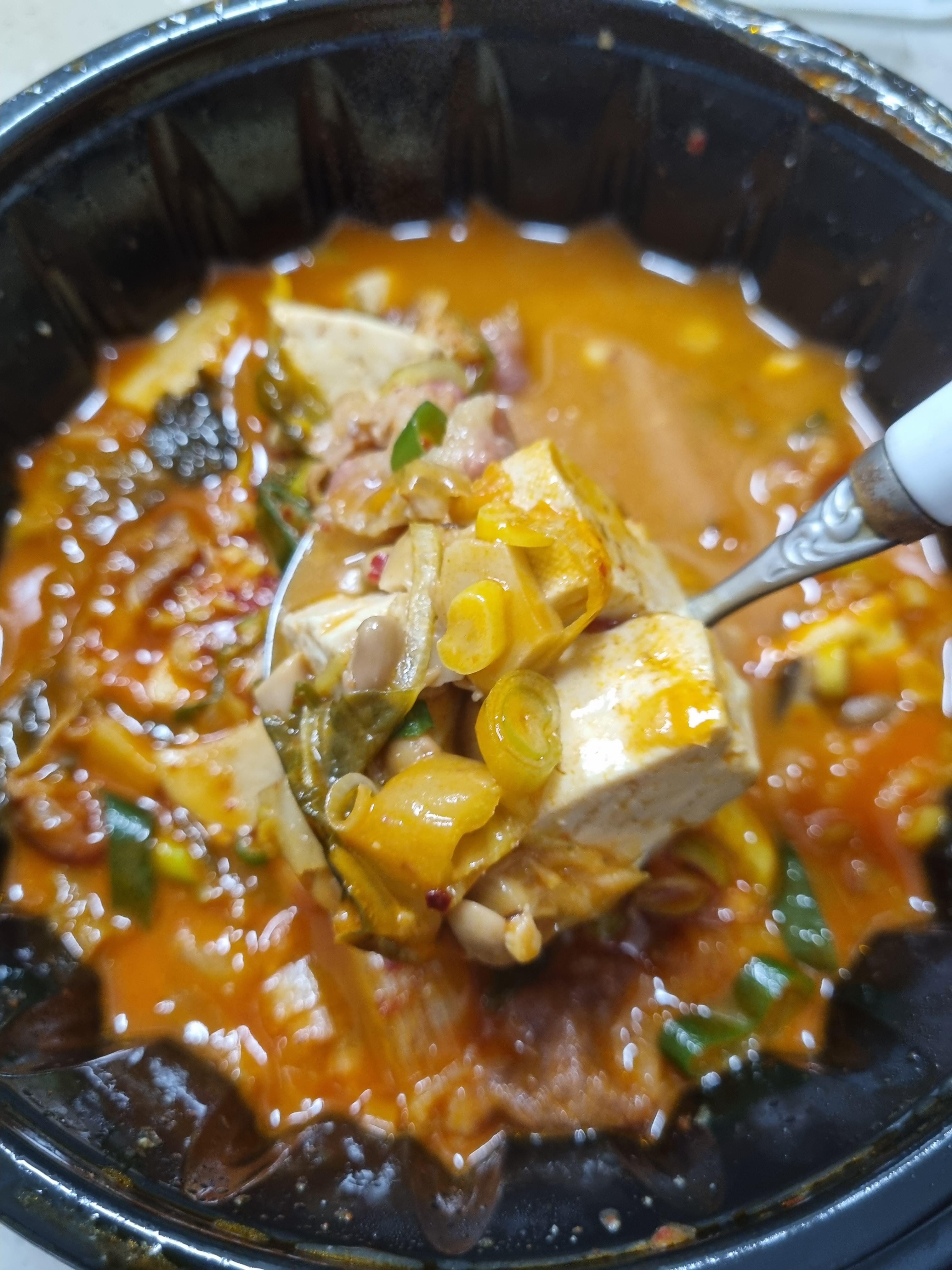 구로 항동 배달 맛집 명품차돌청국장 3인분 같은 1인분