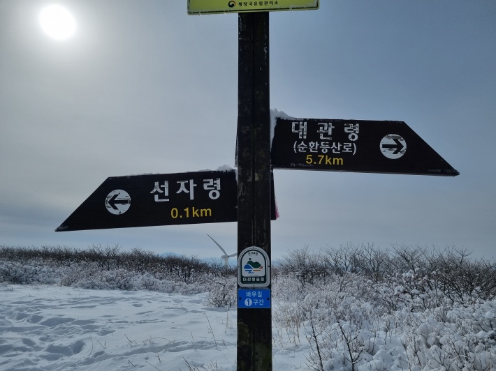 선자령-이정표