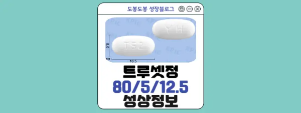 트루셋정 80/5/12.5mg 성상 정보 이미지