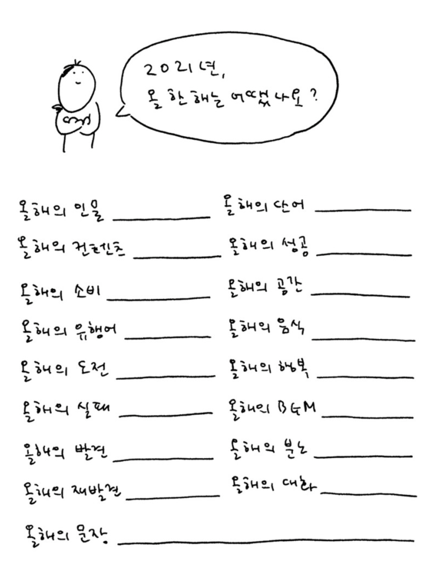  2021 연말결산 : 올 한 해는 어땠나요?