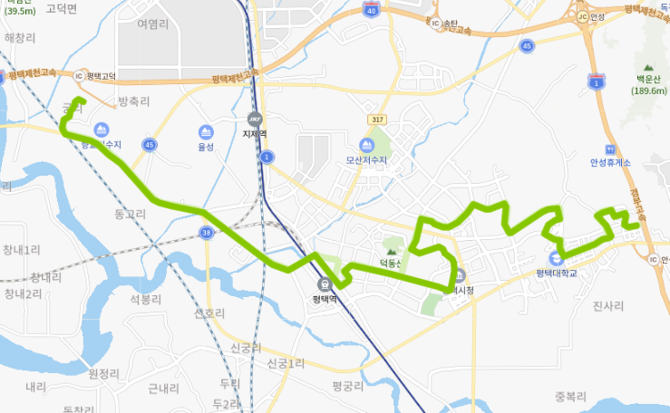  평택 10번버스 시간표, 요금, 노선[궁리, 통복시장, 평택역, 터미널, 시청,용이동]