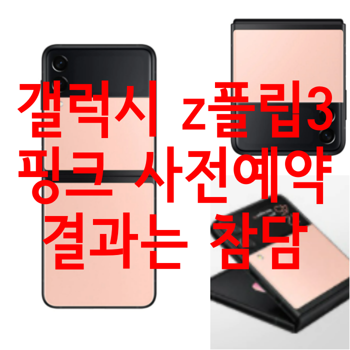  [갤럭시 z플립3 핑크 자급제] 사전 예약 결과 - 참담한 반전