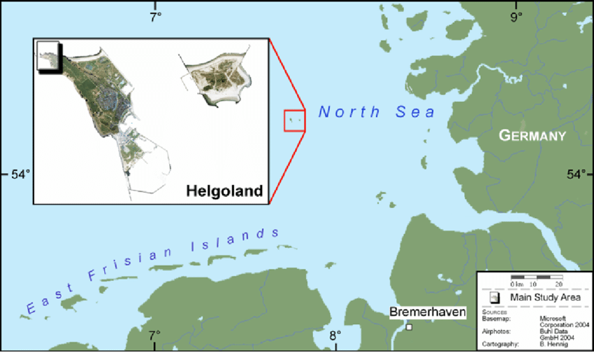 제1차 세계대전 헬골란트 섬 지도