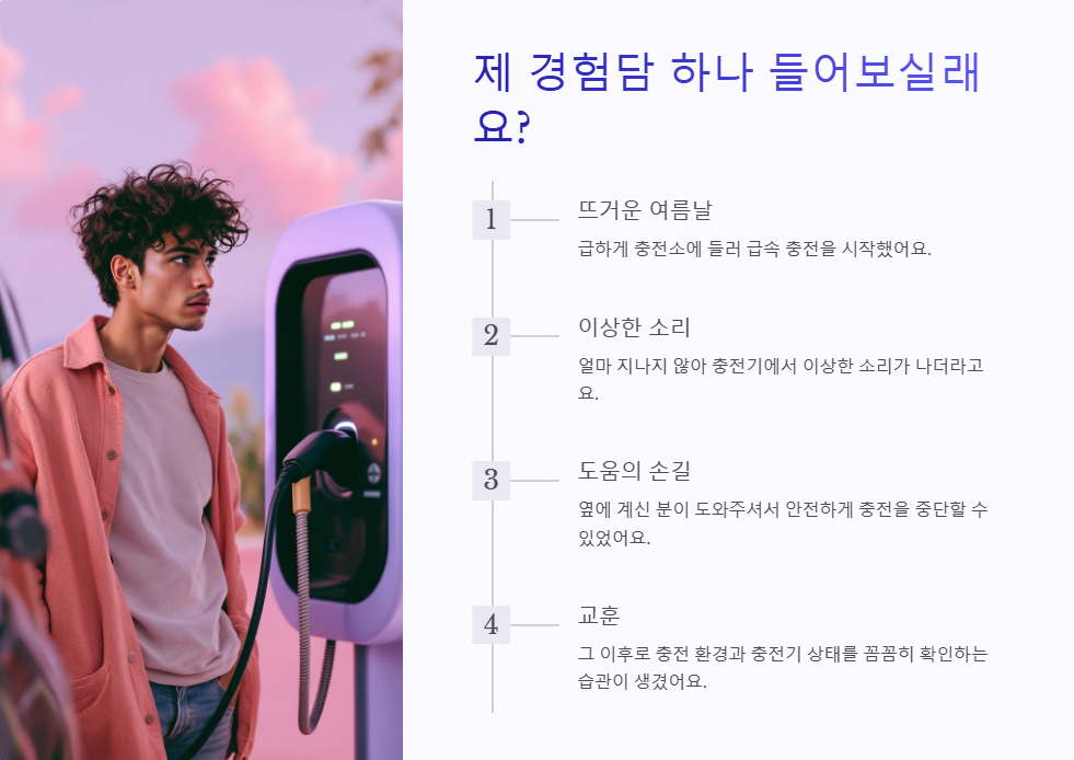 전기차 충전 중 충전기 과열 현상