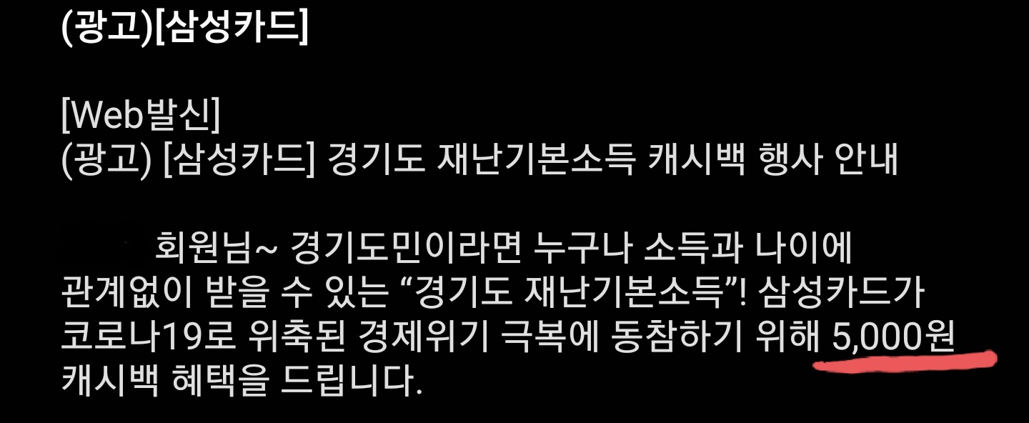  경기도 재난 기본 소득 지급 및 화성시 동탄 사용처, 삼성카드 신청 후 결재 확인은 어떻게 하는가?