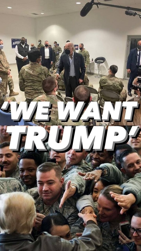 미 군부도 뜨거운 트럼프 열기...11월 상하원 선거 장미빛 전망 VIDEO: &quot;We Want Trump!&quot; Troop