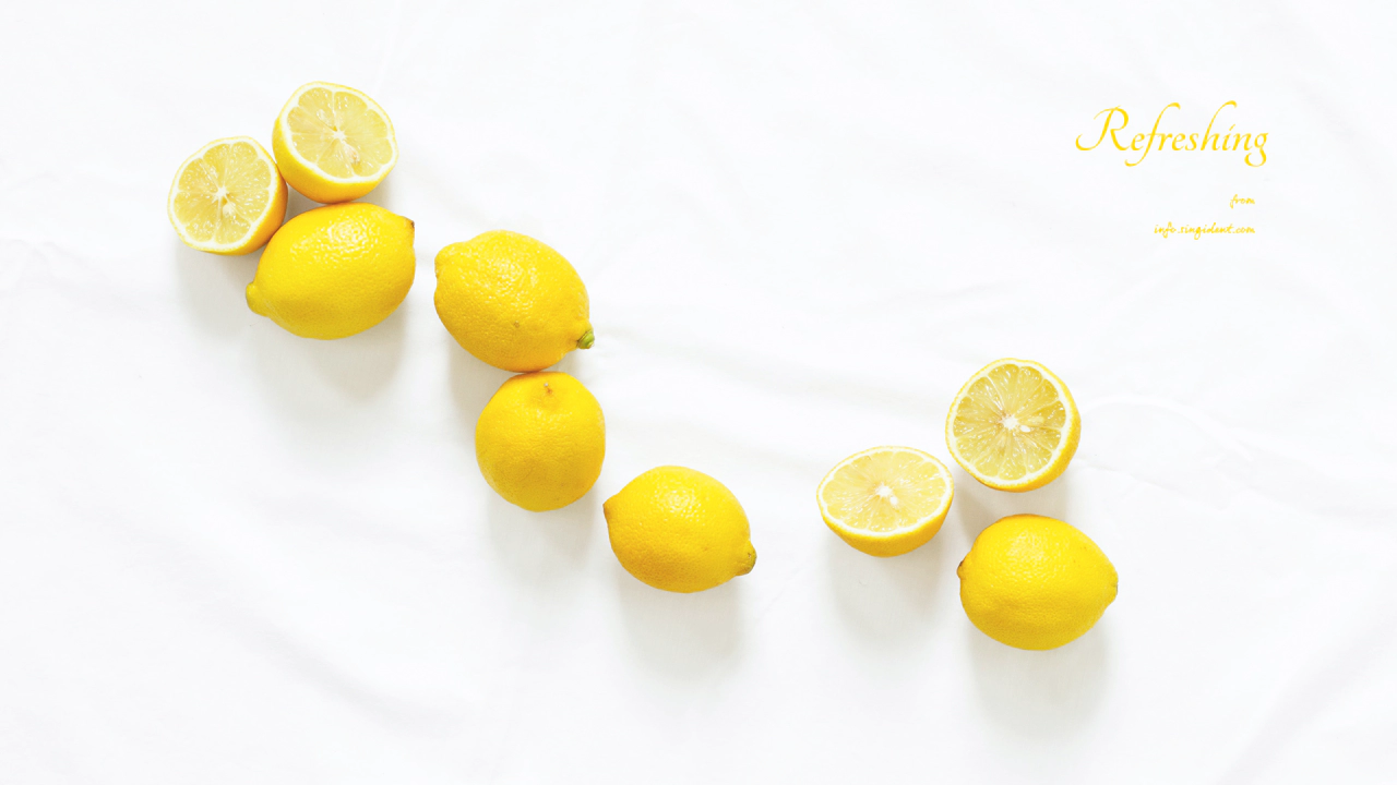 04 레몬 C - Refreshing 노란색배경화면
