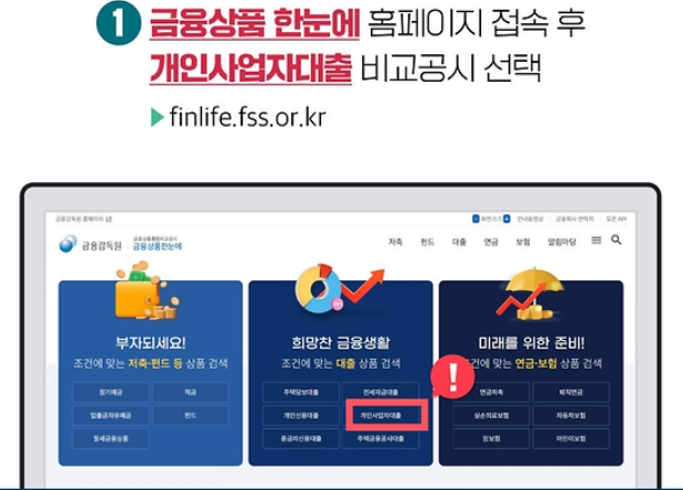 1단계: 금융상품 한눈에 접속