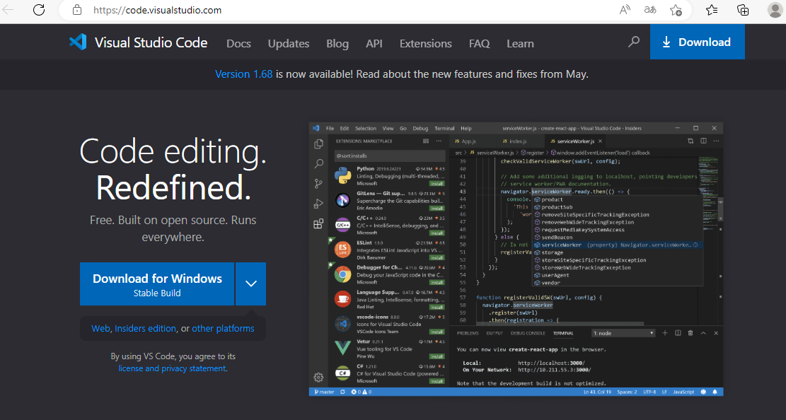  visual studio code 설치하기