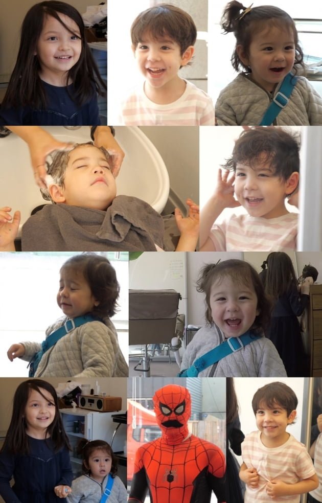  건후, 미용실 분무기에 '신남 폭발' 미소 ('슈돌')