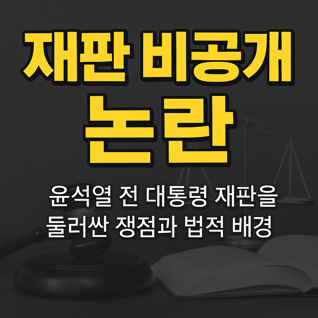 윤석열 재판, 재판 비공개 논란, 공개재판주의, 헌법 제109조, 형사소송법 제57조, 전직 대통령 재판, 사법부 신뢰, 법정 촬영 금지, 사법 투명성, 공정한 재판