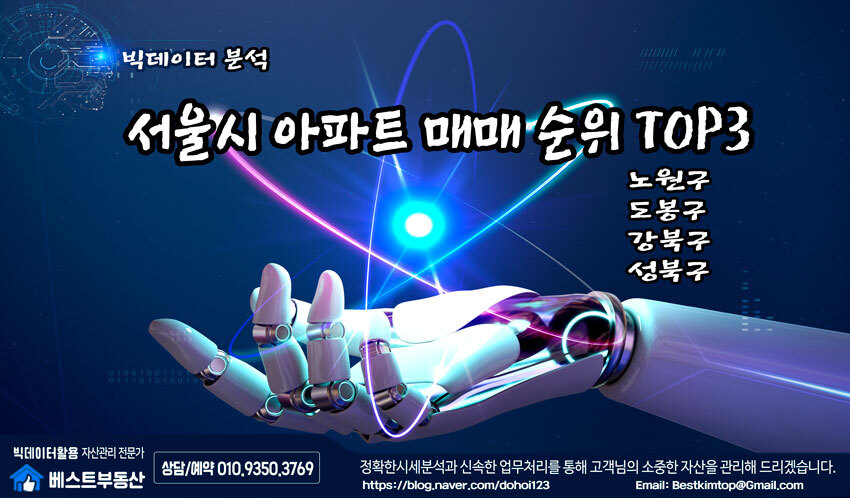  서울시 매매거래량 TOP3 아파트 분석-3탄 !!!