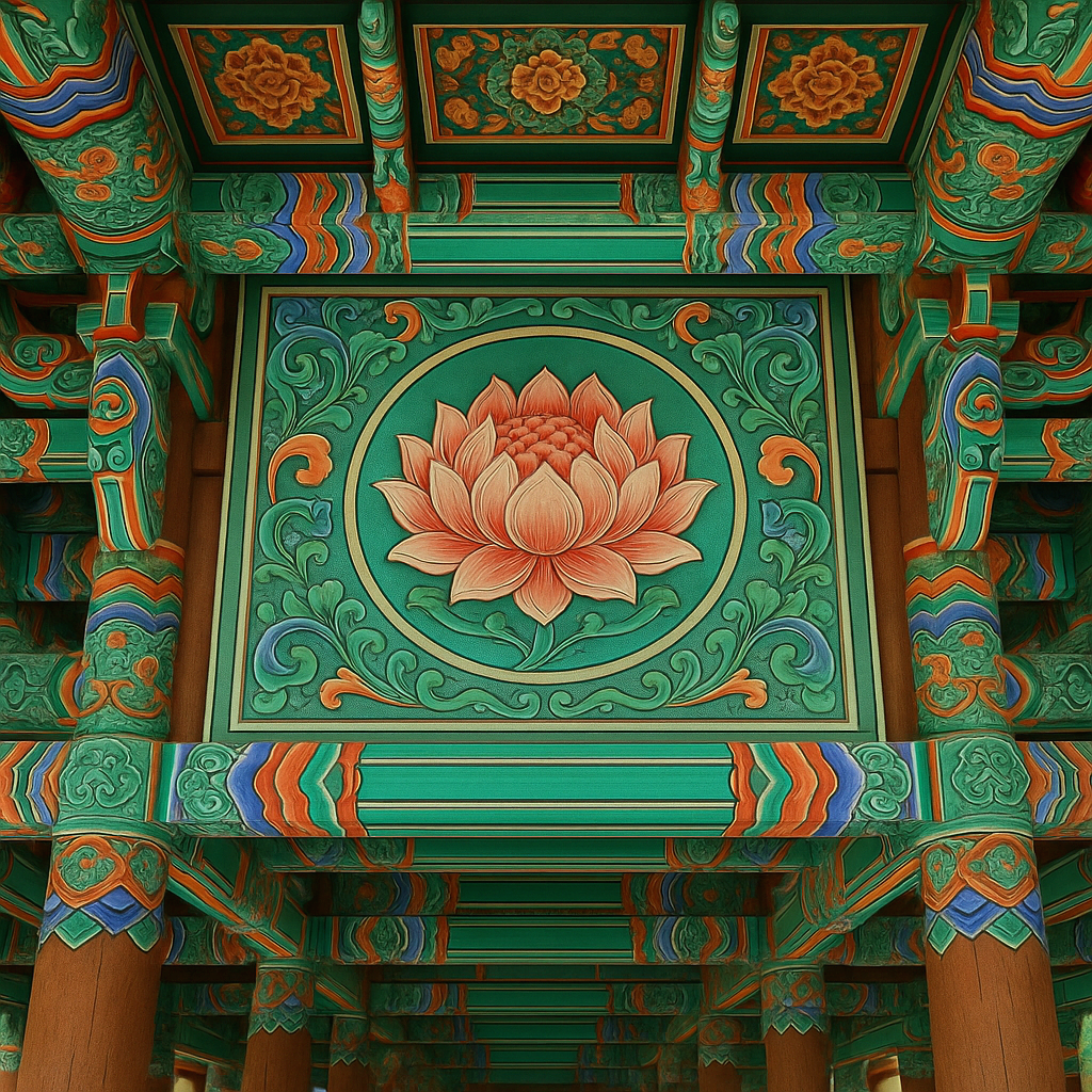 불교건축의 천장 장식 의미 – 위를 올려다보는 순간의 깨달음
