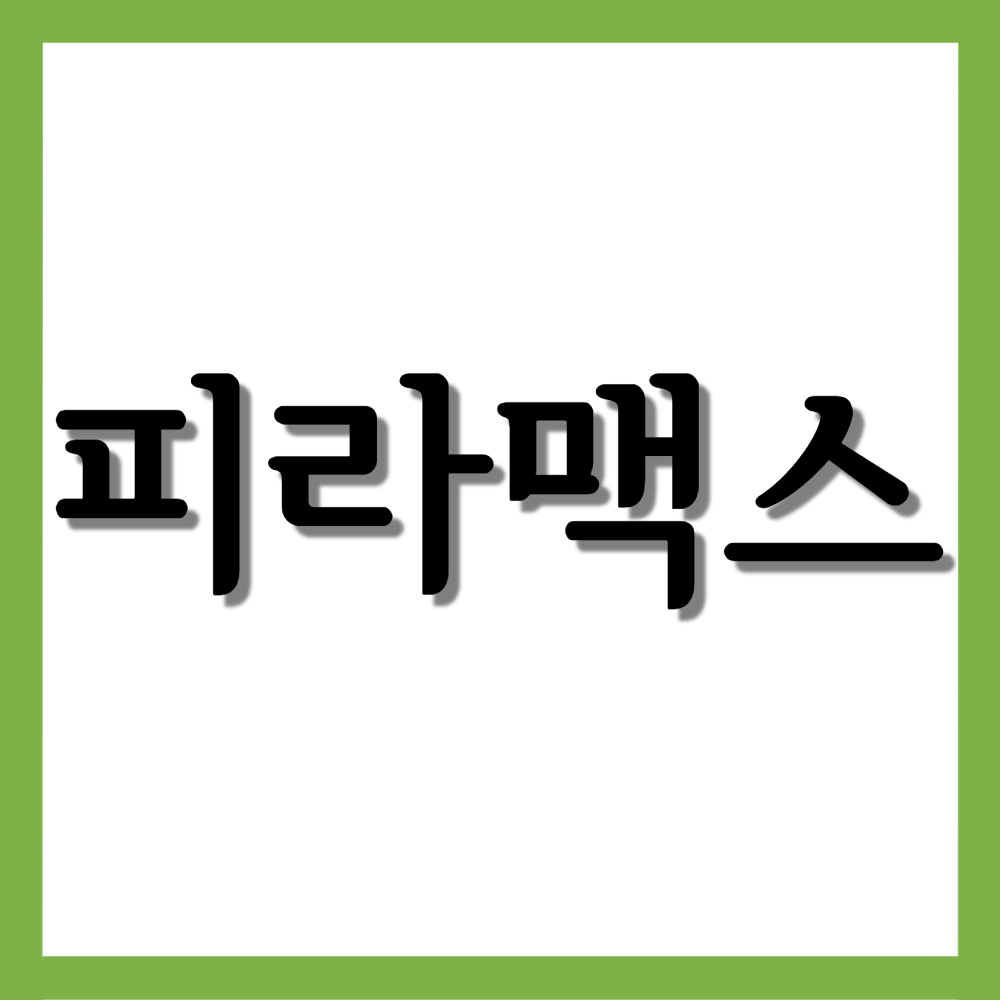  신풍제약 피라맥스, 효능/복용법/부작용 등 모든 것!