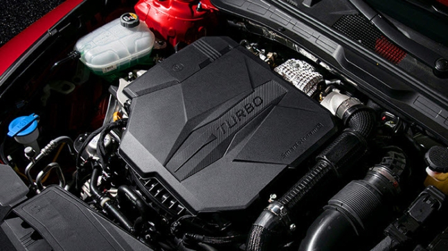 현대차 쏘나타 N 라인에 탑재한 스마트스트림 2.5ℓ 가솔린 터보 엔진.