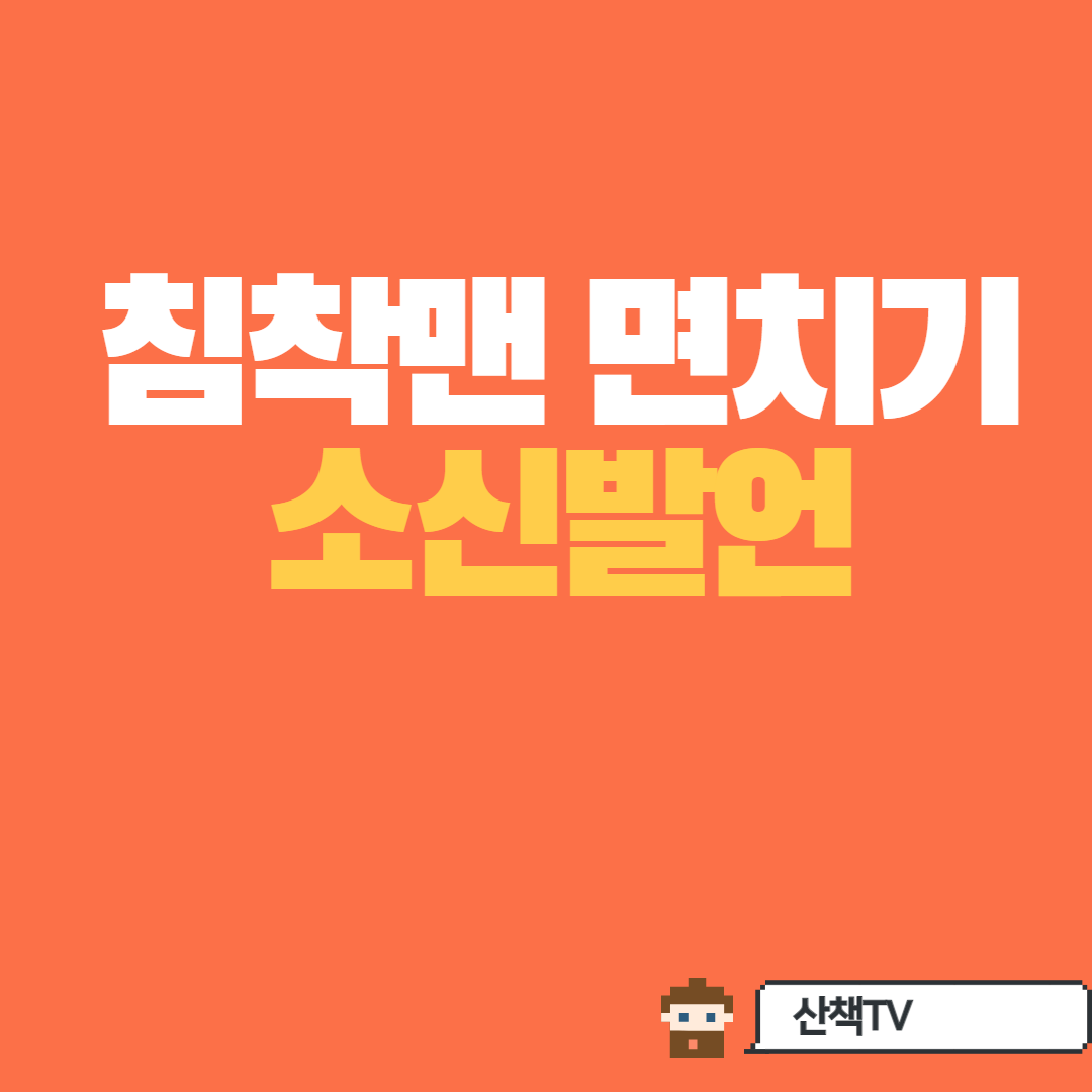  침착맨 면치기 소신발언