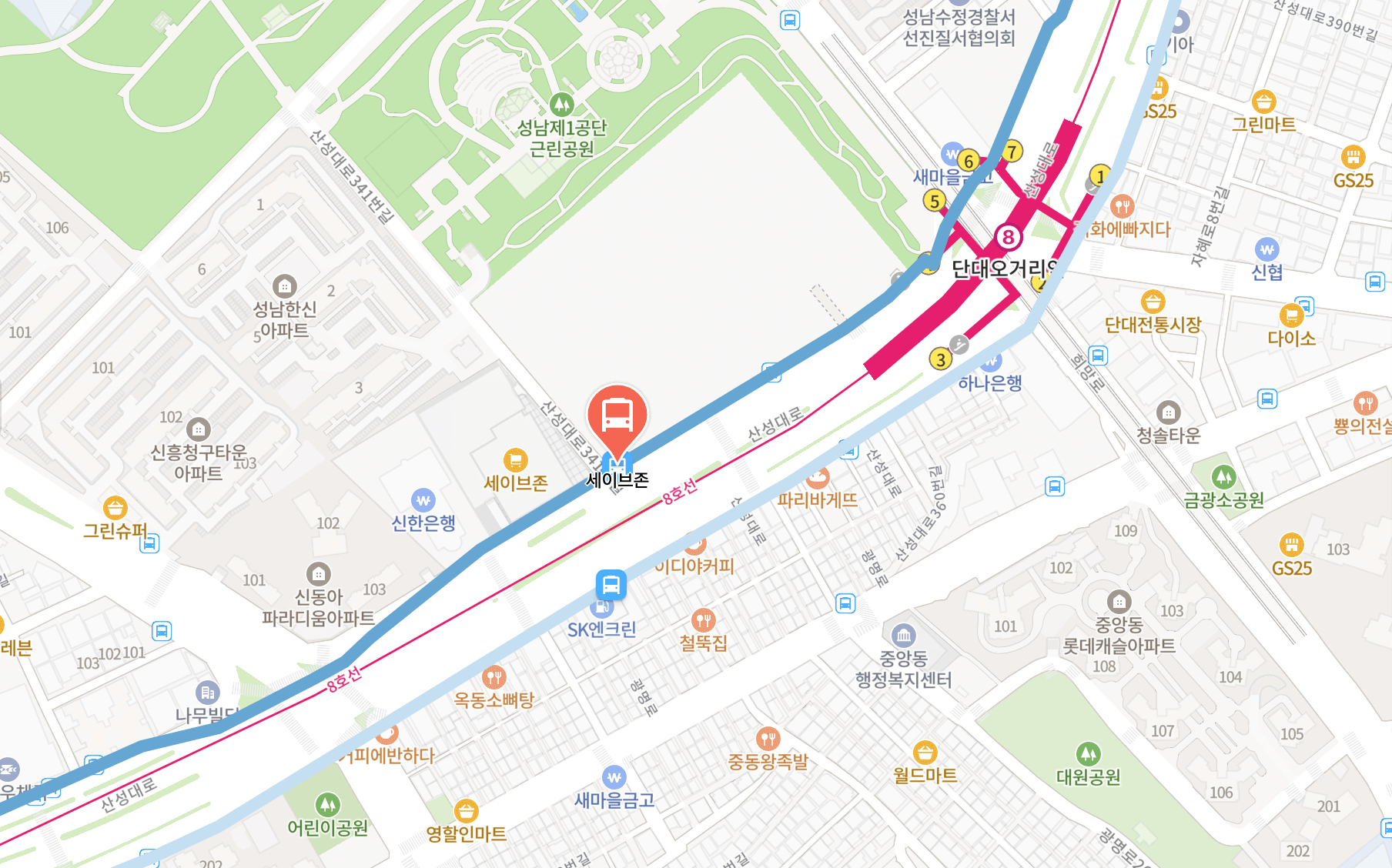 성남 세이브존 타는 곳