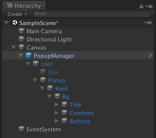 Unity PopupManager UI 구성