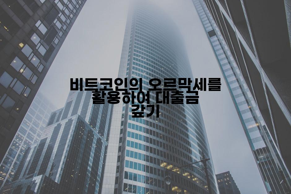 비트코인의 오르막세를 활용하여 대출금 갚기