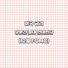  미국 금리, 당분간 절대 안내려 간다? (12월 FOMC)