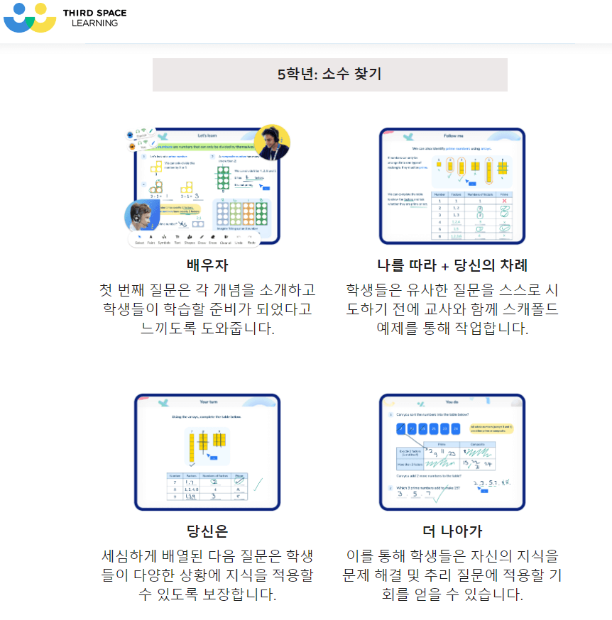 Third Space Learning 사용예시