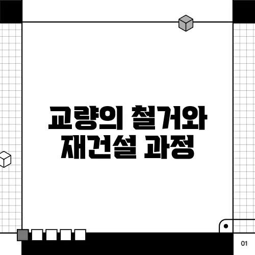 교량의 철거와 재건설 과정