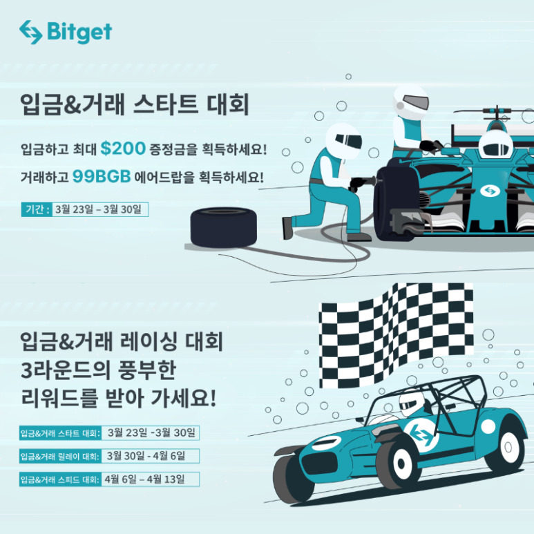  입금 거래 스타트 대회 비트겟 거래소 이벤트 (Bitget)