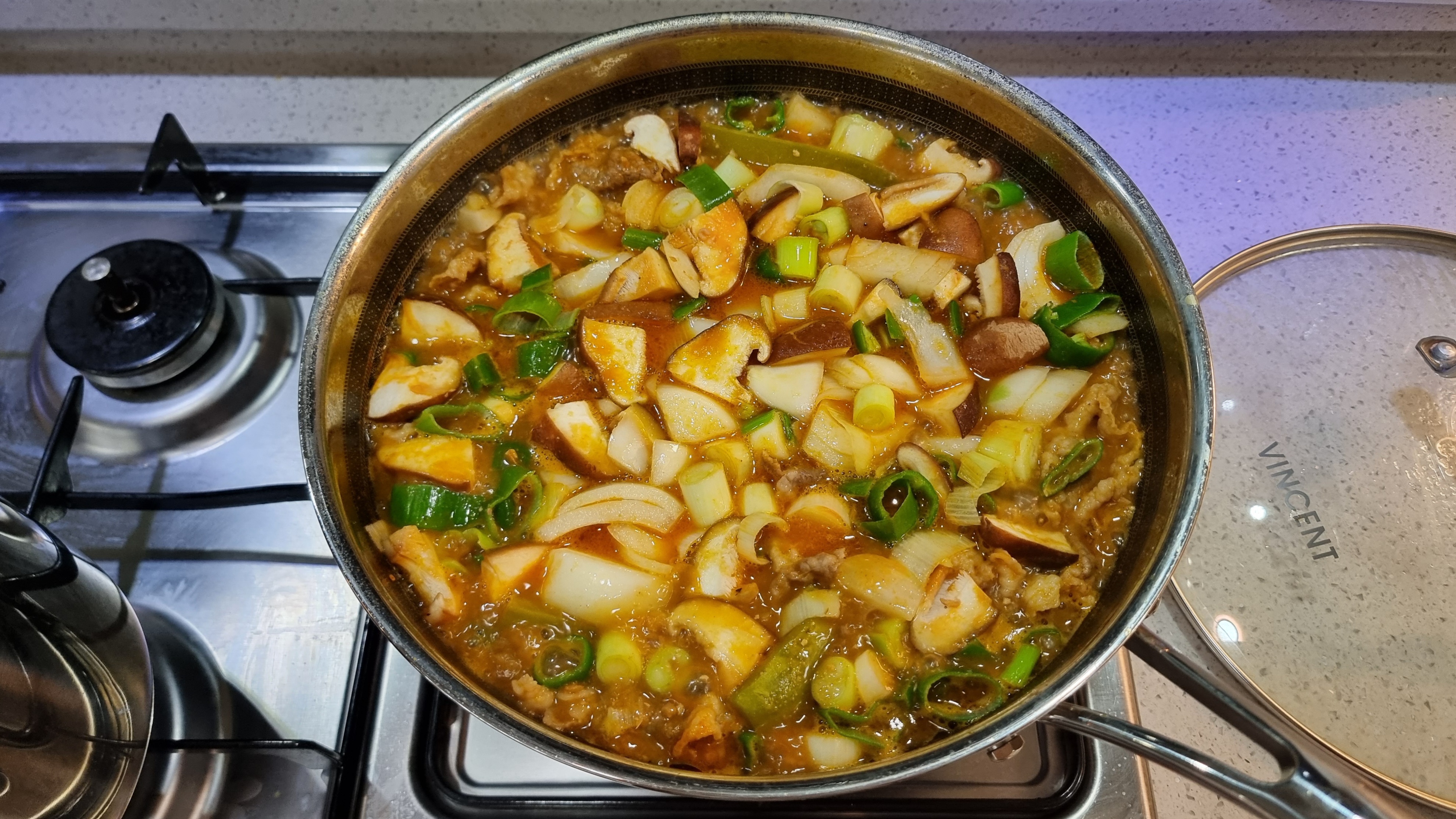 통애호박 차돌 된장찌개