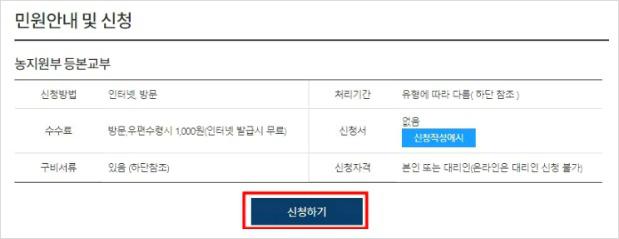 농지원부 발급