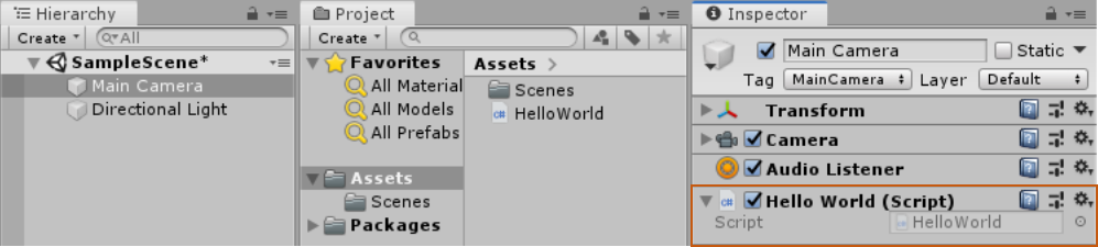 코더제로 유니티 C# 강좌 유니티 스크립트(Unity Script) 스크립트가 컴포넌트로 추가됨
