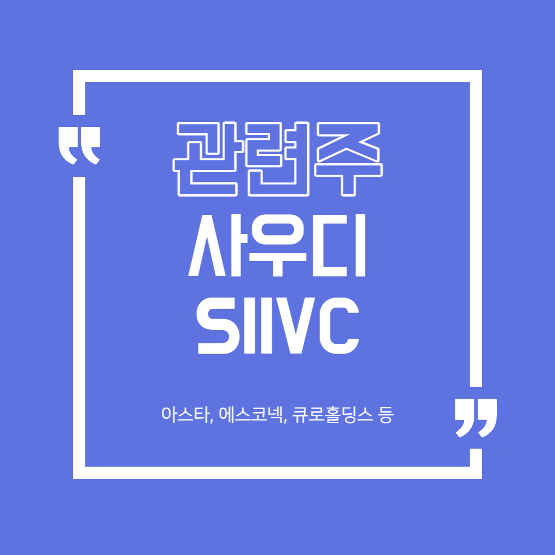  사우디 SIIVC(사우디국제산업단지회사) 관련주 정리 (아스타, 에스코넥, 큐로홀딩스 등)
