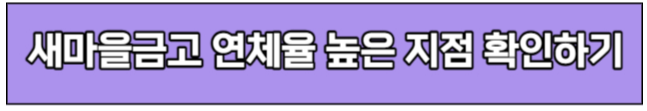 새마을금고 연체율 높은 지점 확인하기