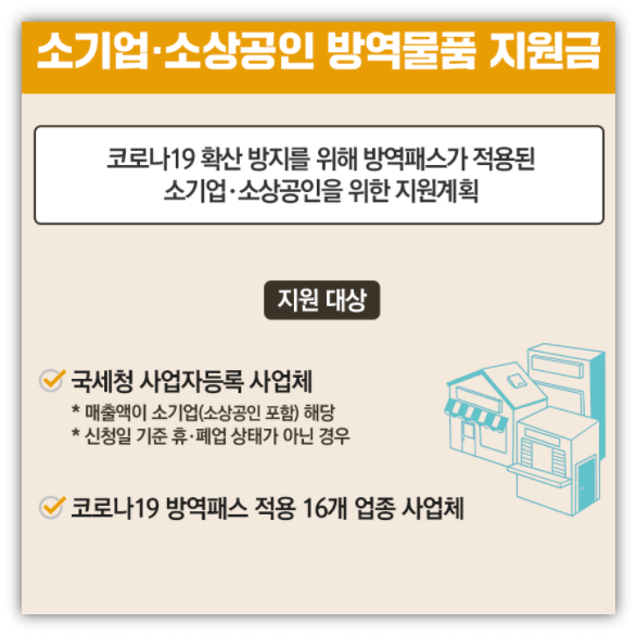 소기업-소상공인-방역물품-지원금-대상