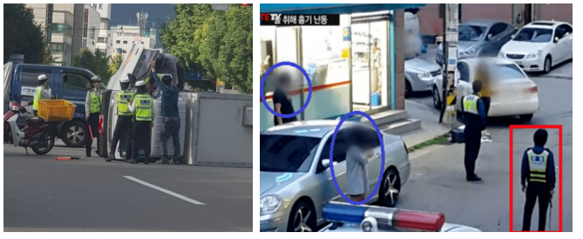 남경 범인 제압할 때 멀뚱히 서 있는 여경 행동 경찰청이 내논 입장(+오또케 논란 뜻)