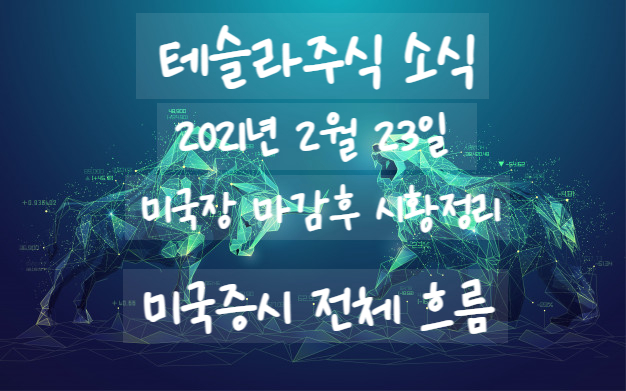  테슬라(Tesla), 미국증시: 2021년 2월 23일 미국장 마감후 정리. 주가대응