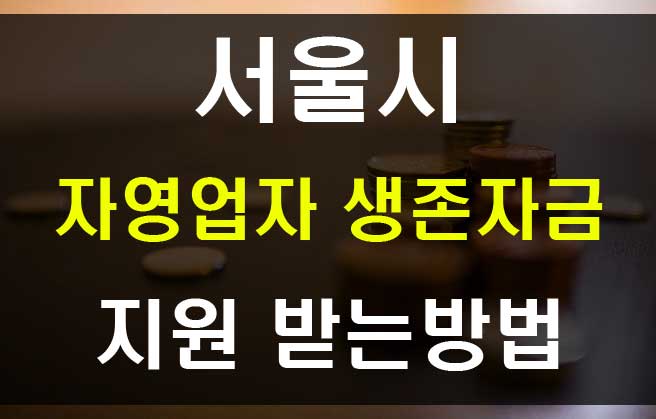  서울시 자영업자 생존자금 신청방법과 지원대상 정리