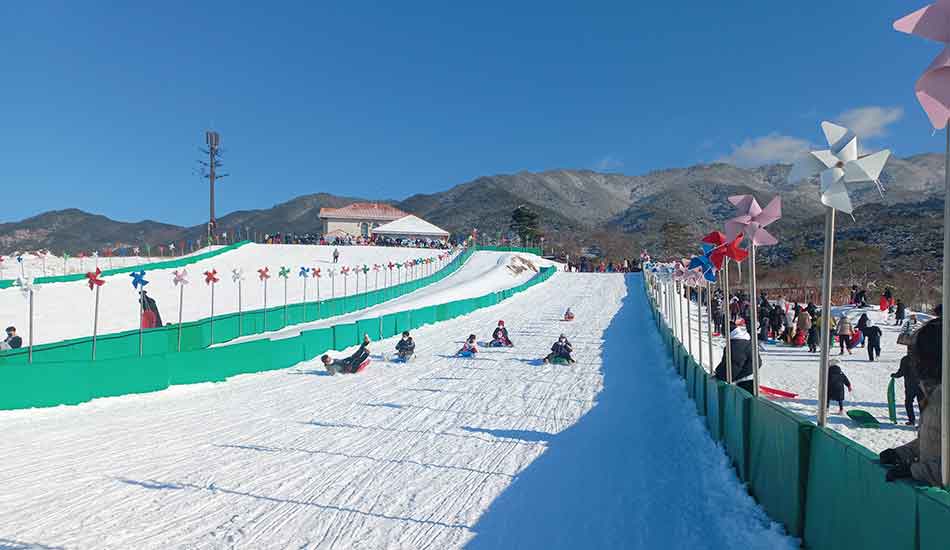 지리산_ 바래봉 _눈꽃축제 _눈 썰매장