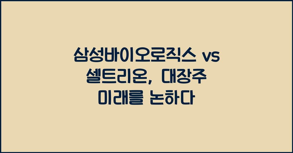 삼성바이오로직스 vs 셀트리온, 국내 바이오 대장주 비교