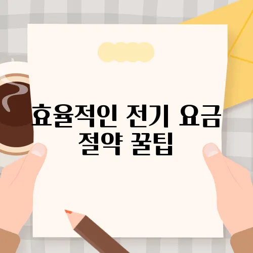 효율적인 전기 요금 절약 꿀팁