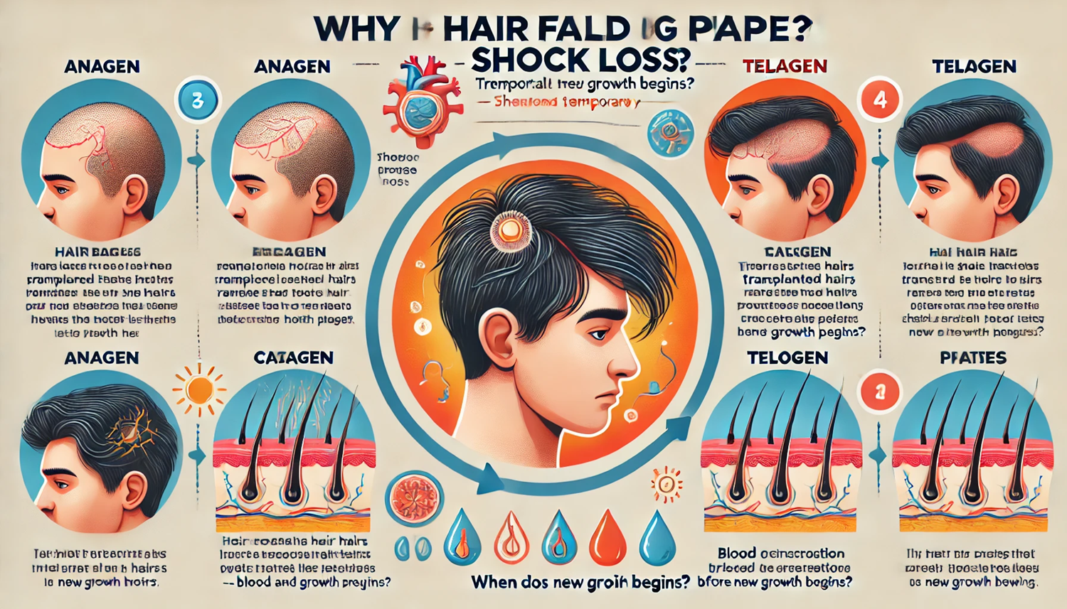 모발이식 후 모발이 빠지는 이유: 쉐딩기와 생착 과정