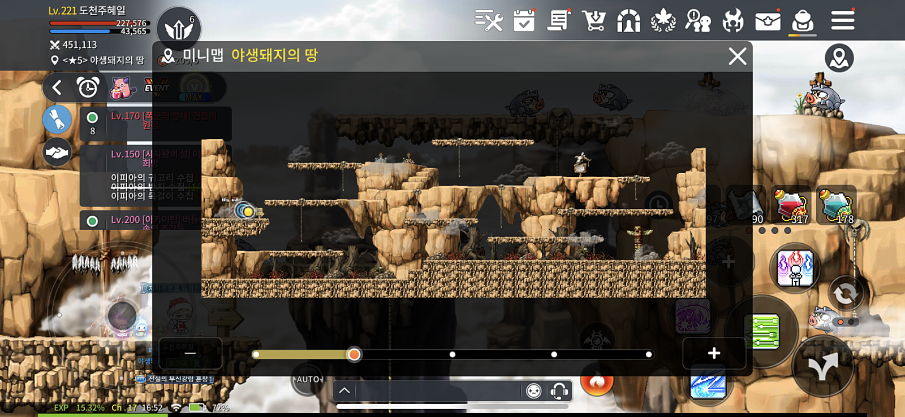  메이플스토리M(메이플M) 스타포스 필드 지형 및 몬스터 수(리젠) 정리 글 1편