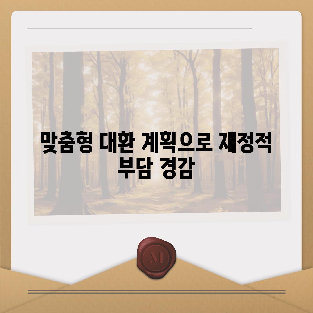 맞춤형 대환 계획으로 재정적 부담 경감